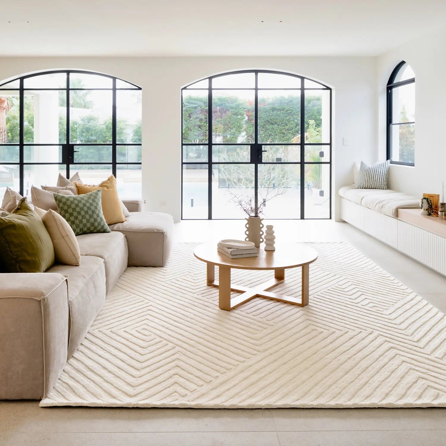 Azure Wool Rug Ivory