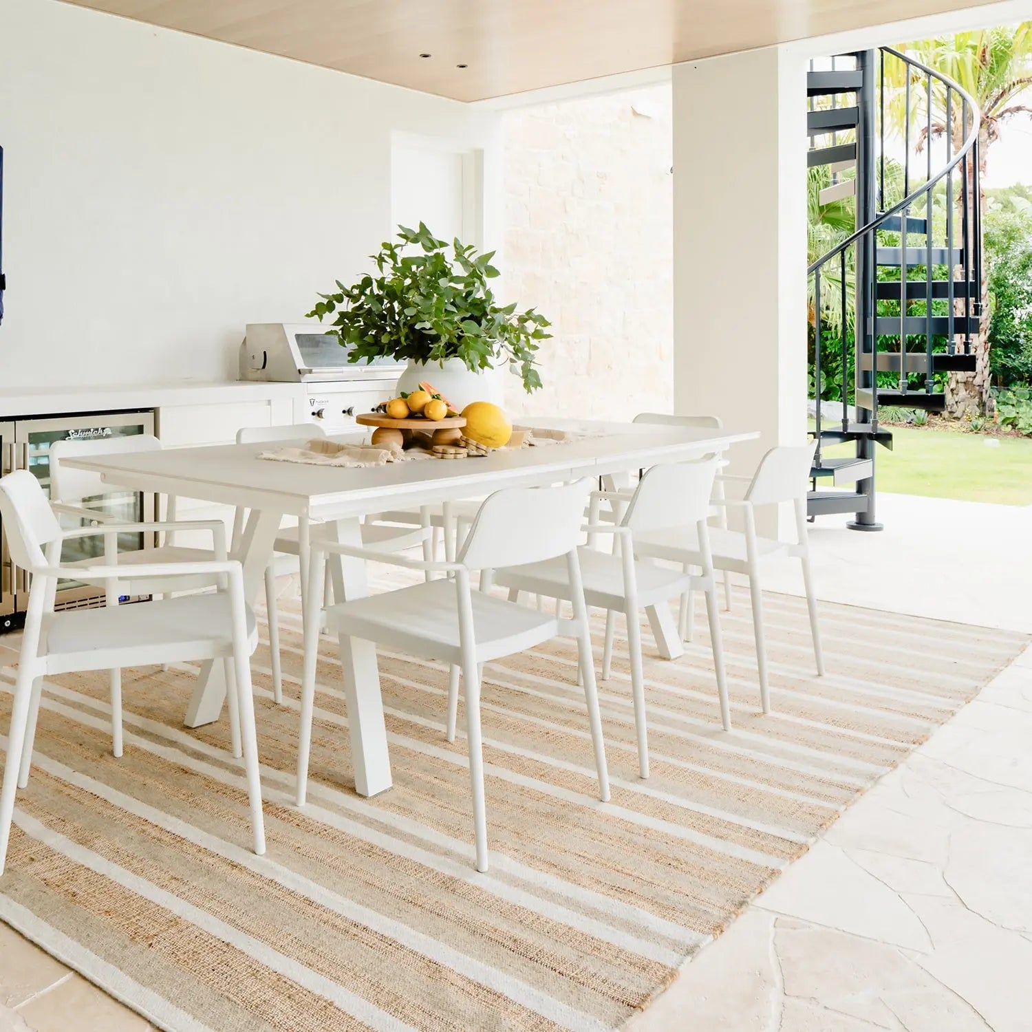 Bondi Jute Striped Rug Natural