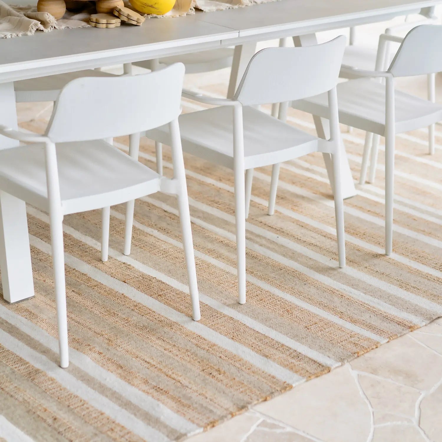 Bondi Jute Striped Rug Natural