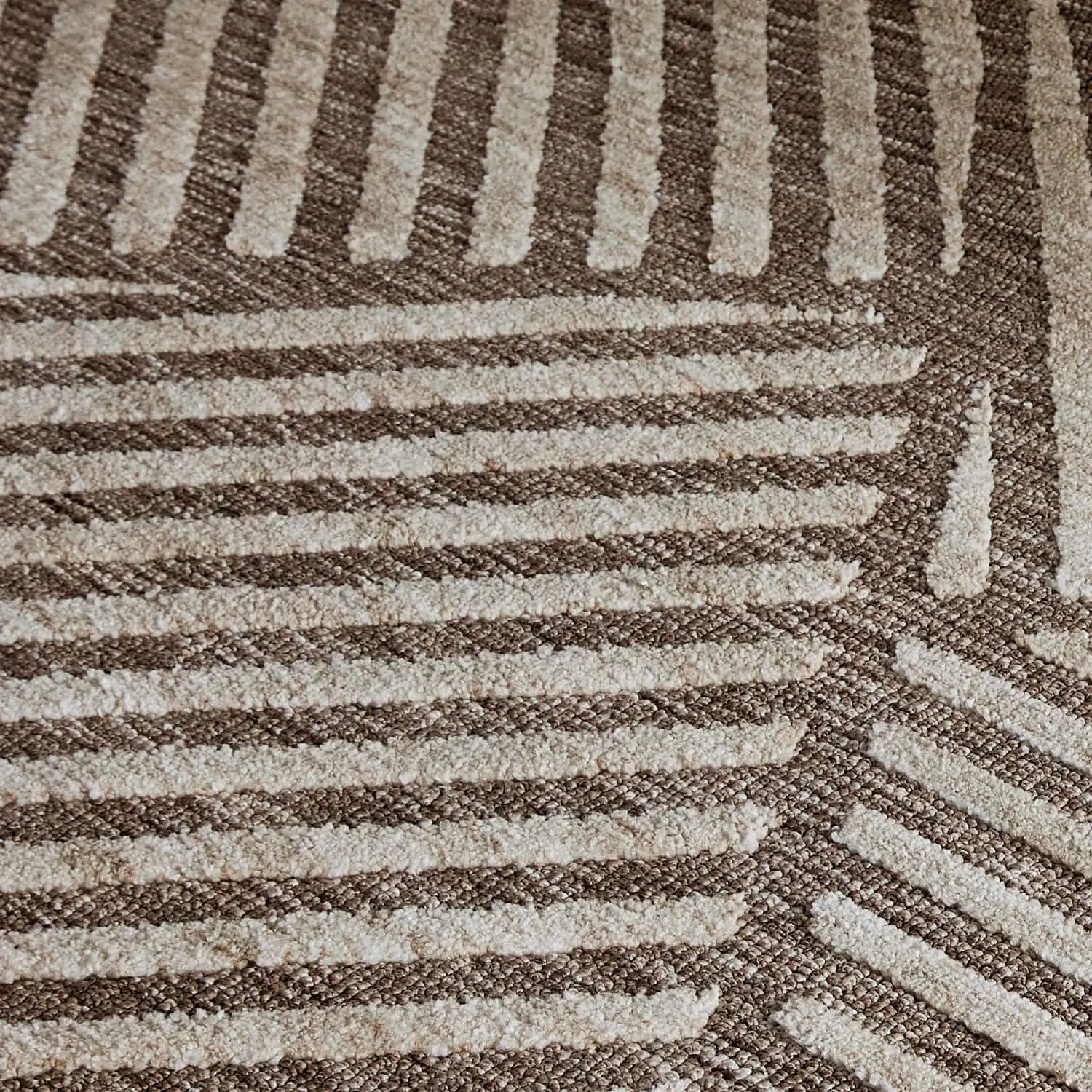 Collaroy Abstract Geo Floor Rug Coffee