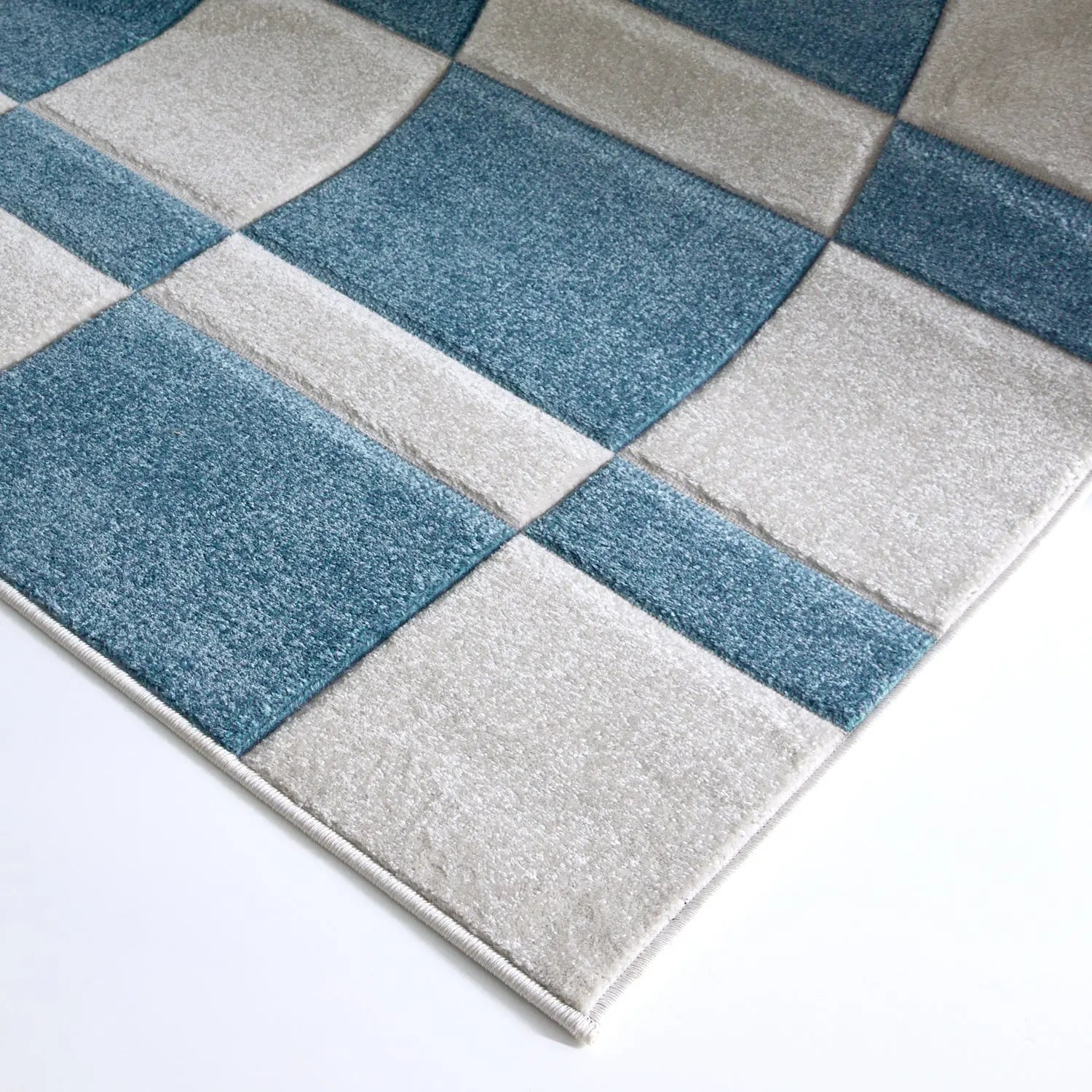 Blue Checked Rug Hamilton Checkered Blue Rug – Stylish & Durable | DecoRug – Rugs a Million
