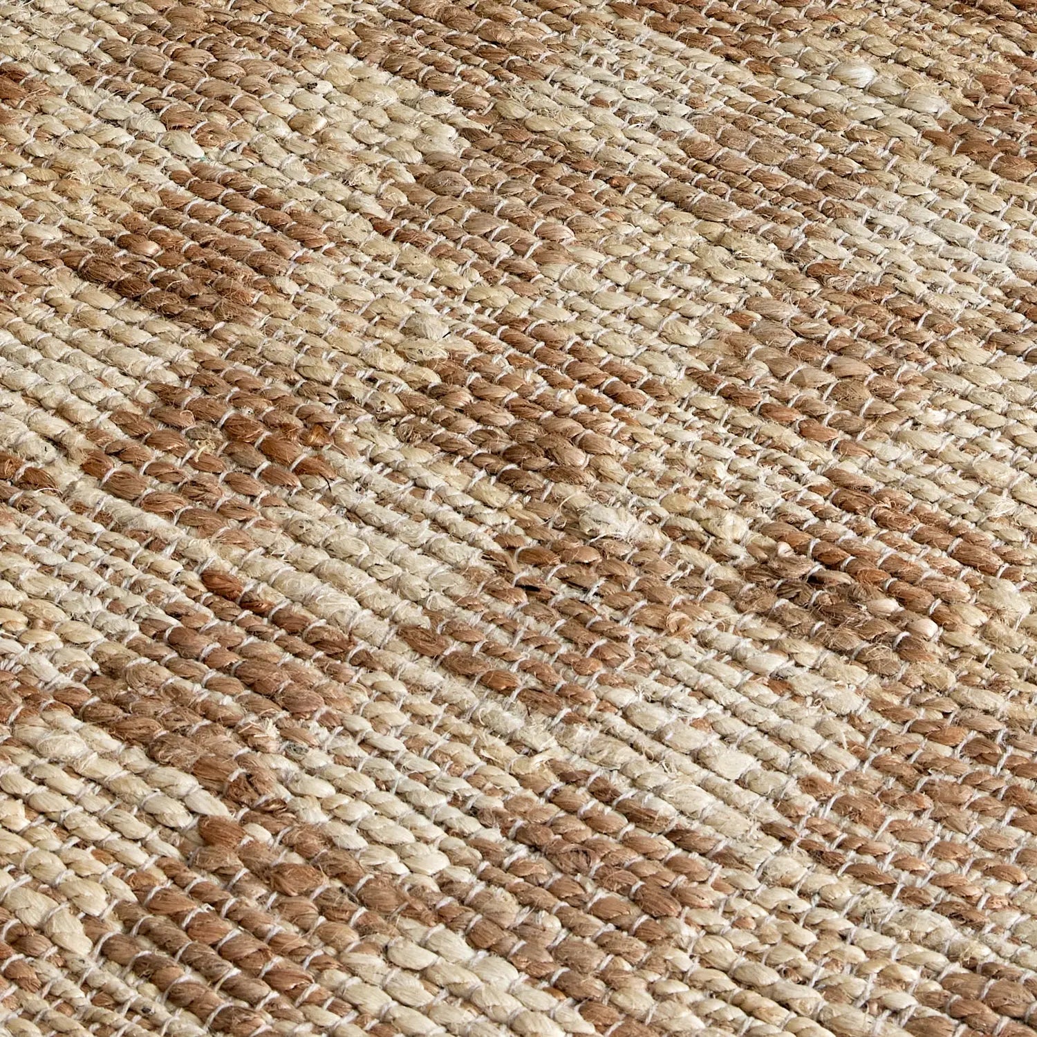 Hyams Check Jute Floor Rug Natural