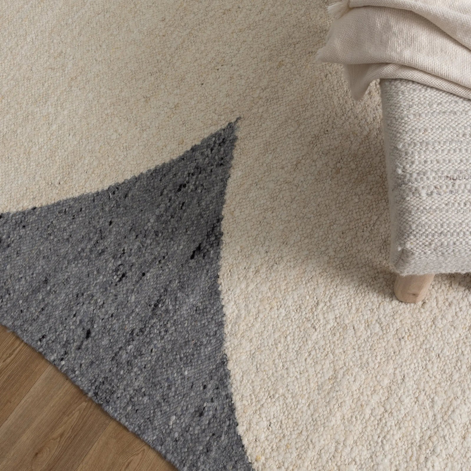 Lush Grey Ivory Boucle Rug