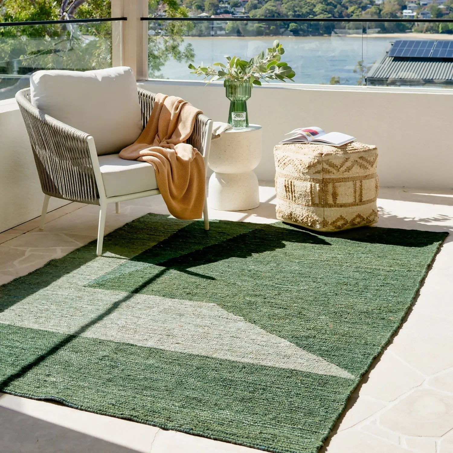 Mayfield Irregular Jute Rug Green