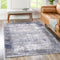 Abstract Echo Blue Grey Washable Rug - Washable Rug - Rugs a Million