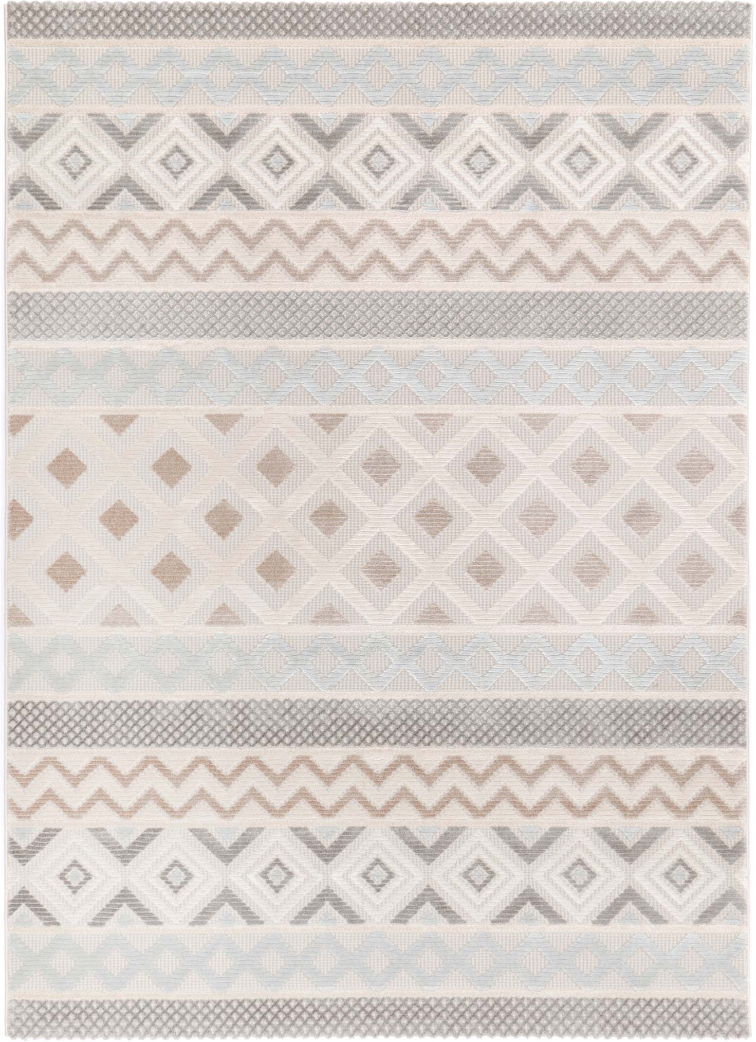 Agra Light Beige Blue Transitional Rug - Area Rug - Rugs a Million