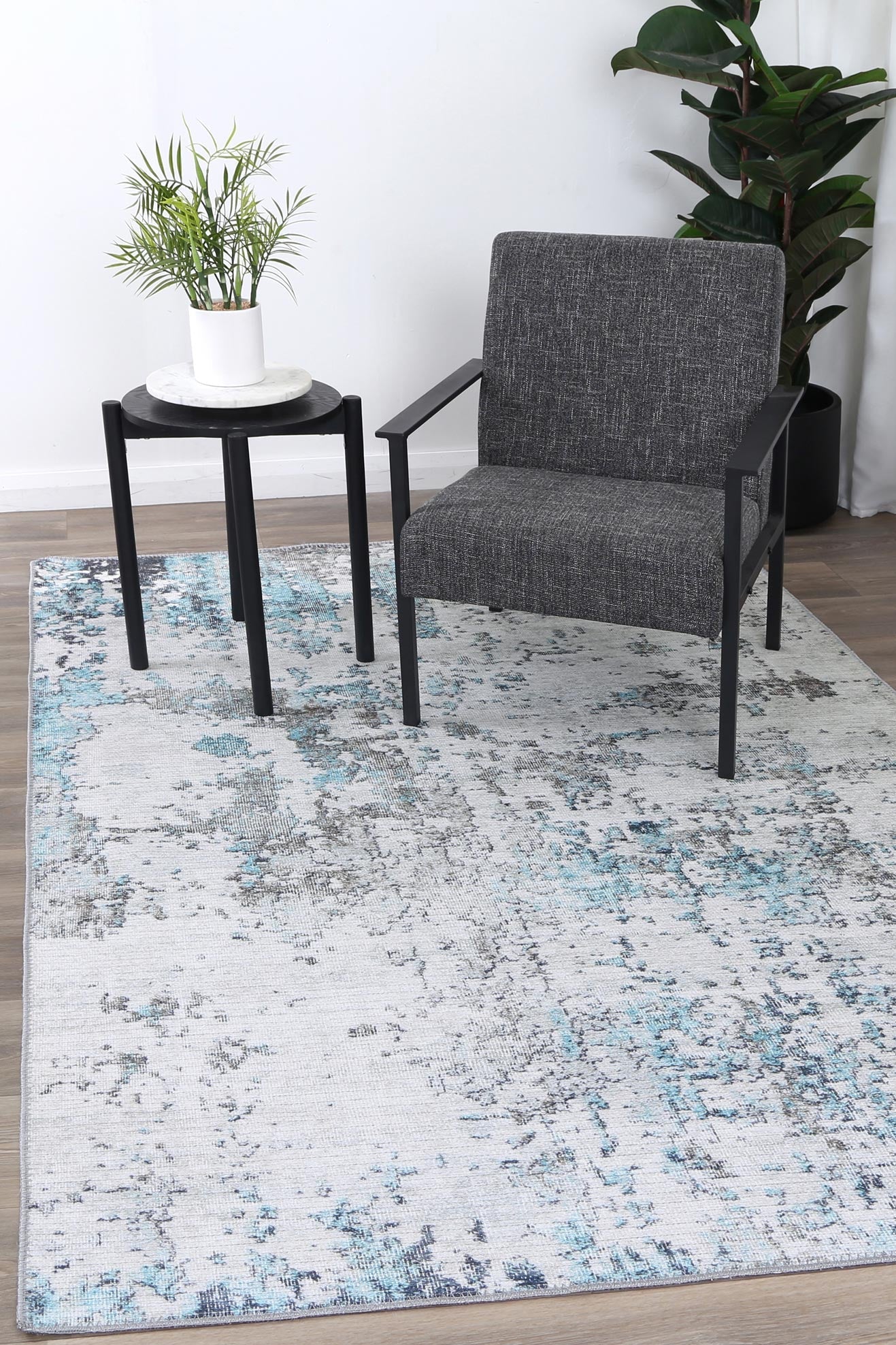 Akkad Blue Washable Rug - Washable Rug - Rugs a Million