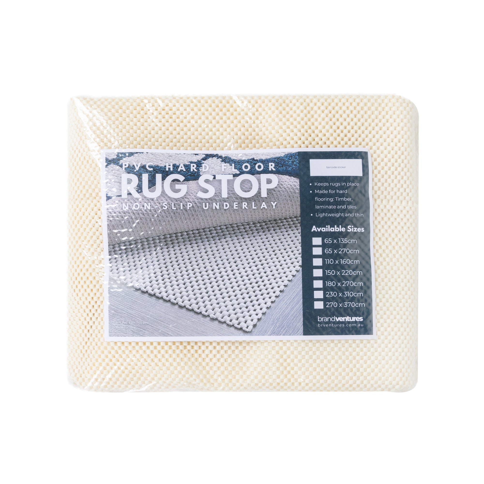 Anti - Slip White RUG STOP pad for hard surfaces, Wooden & Tiled - Rug Pad - Rugs a Million