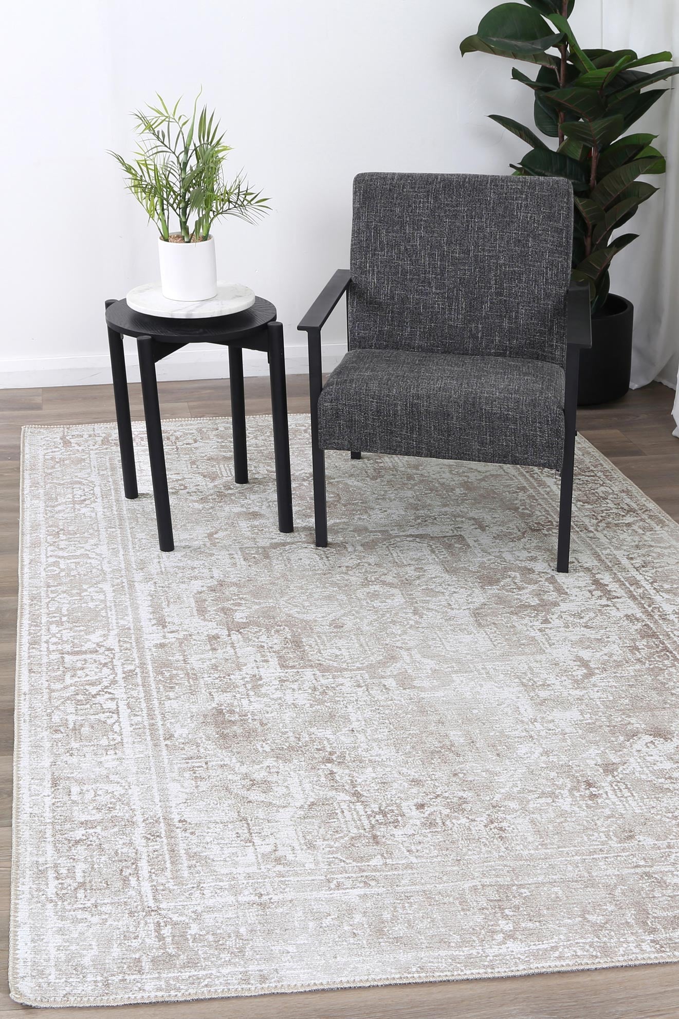 Arbela Beige Washable Rug - Washable Rug - Rugs a Million