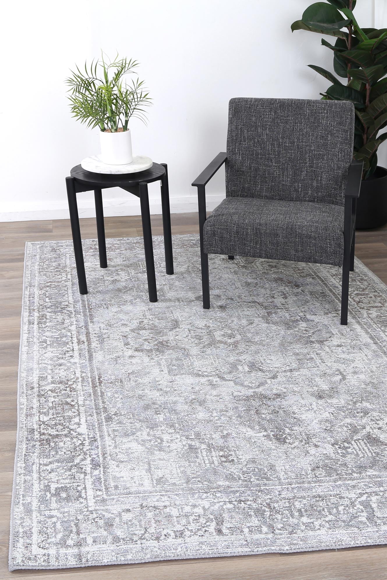 Arbela Grey Washable Rug - Washable Rug - Rugs a Million