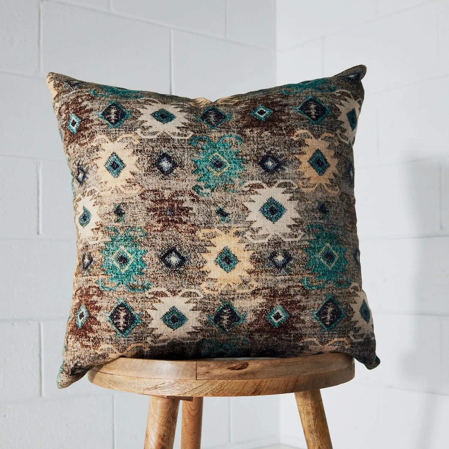 Aztec Velvet Cushion Multi - Cushion - Rugs a Million