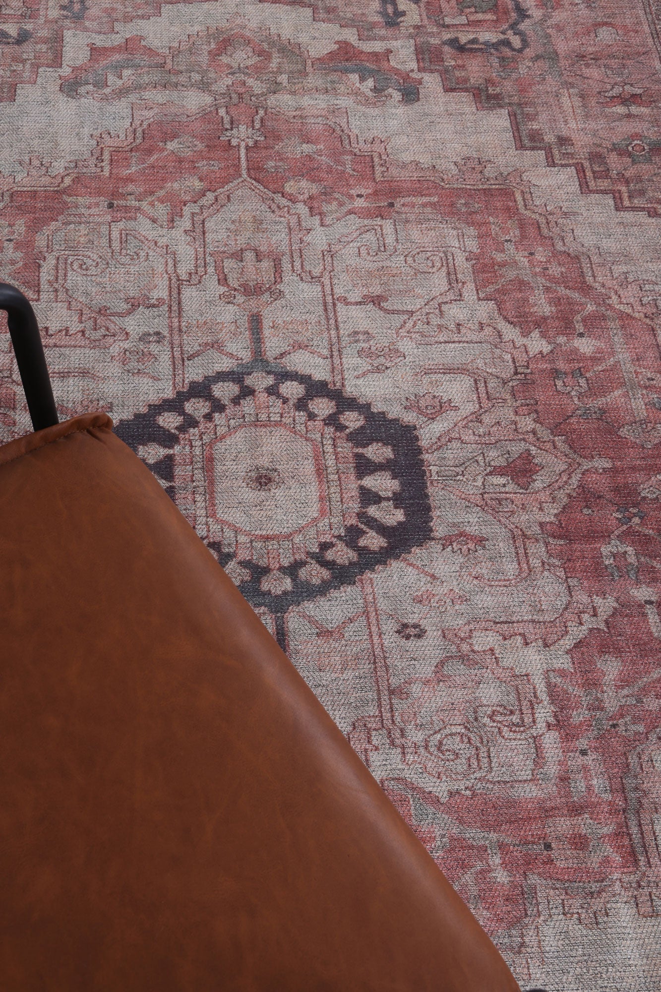 Carmine Vintage Rust Rug - Washable Rug - Rugs a Million