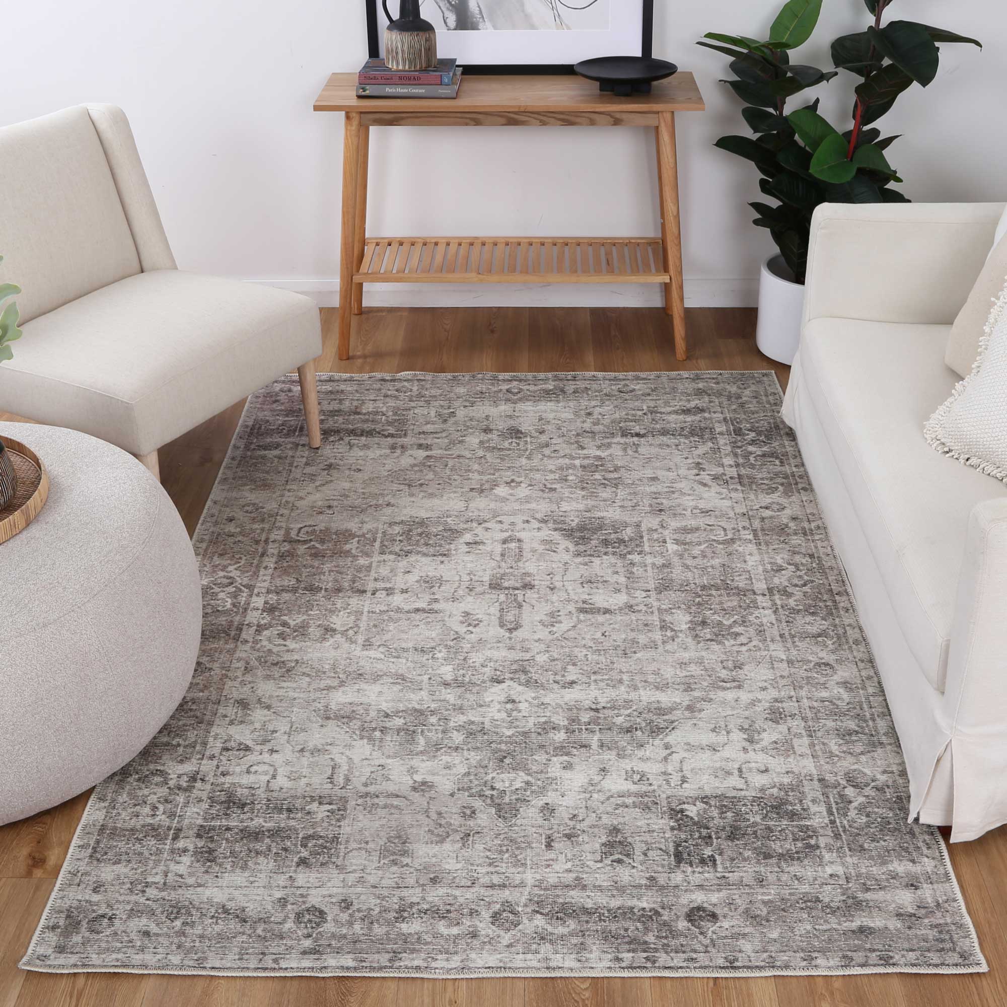 Chateau Ash Rug - Washable Rug - Rugs a Million