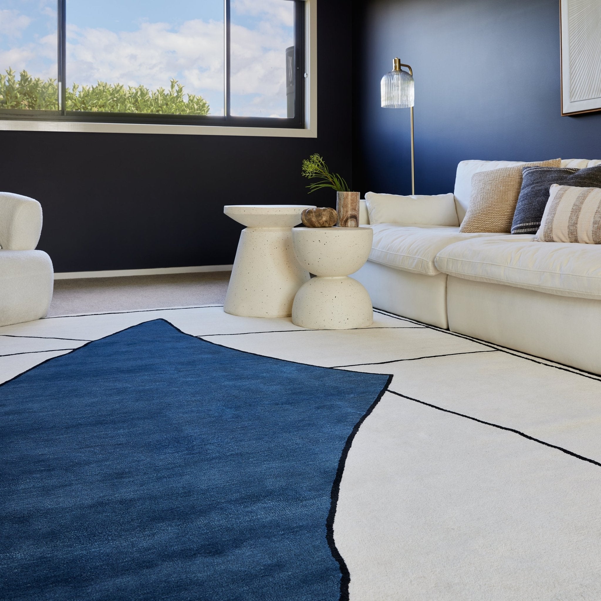 Como Blue Wool Rug - Area Rug - Rugs a Million