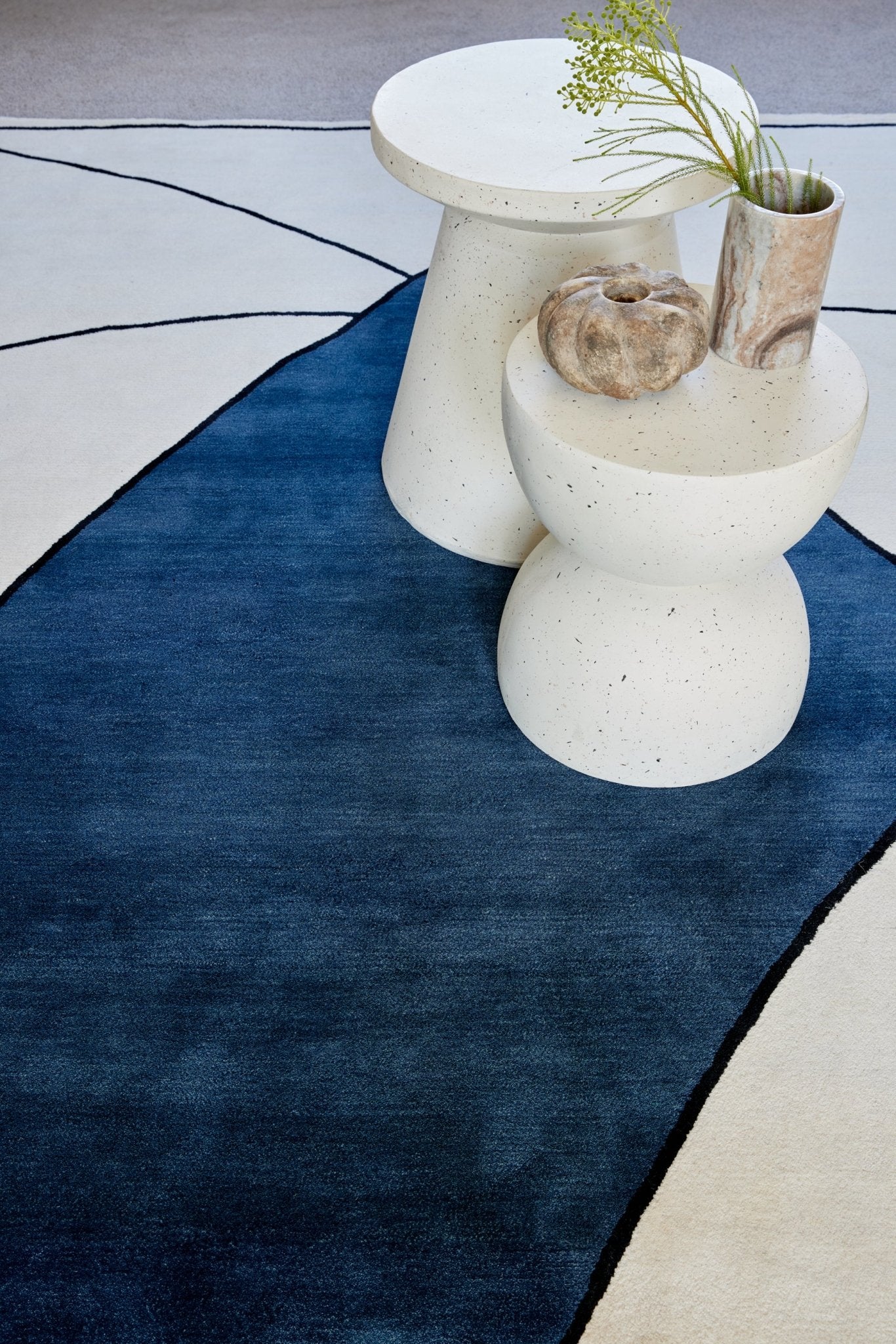 Como Blue Wool Rug - Area Rug - Rugs a Million