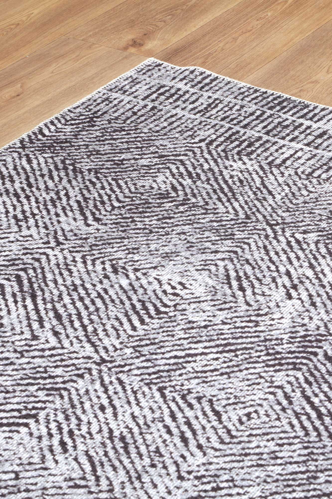 Contemporary Lauro Grey Rug - Washable Rug - Rugs a Million