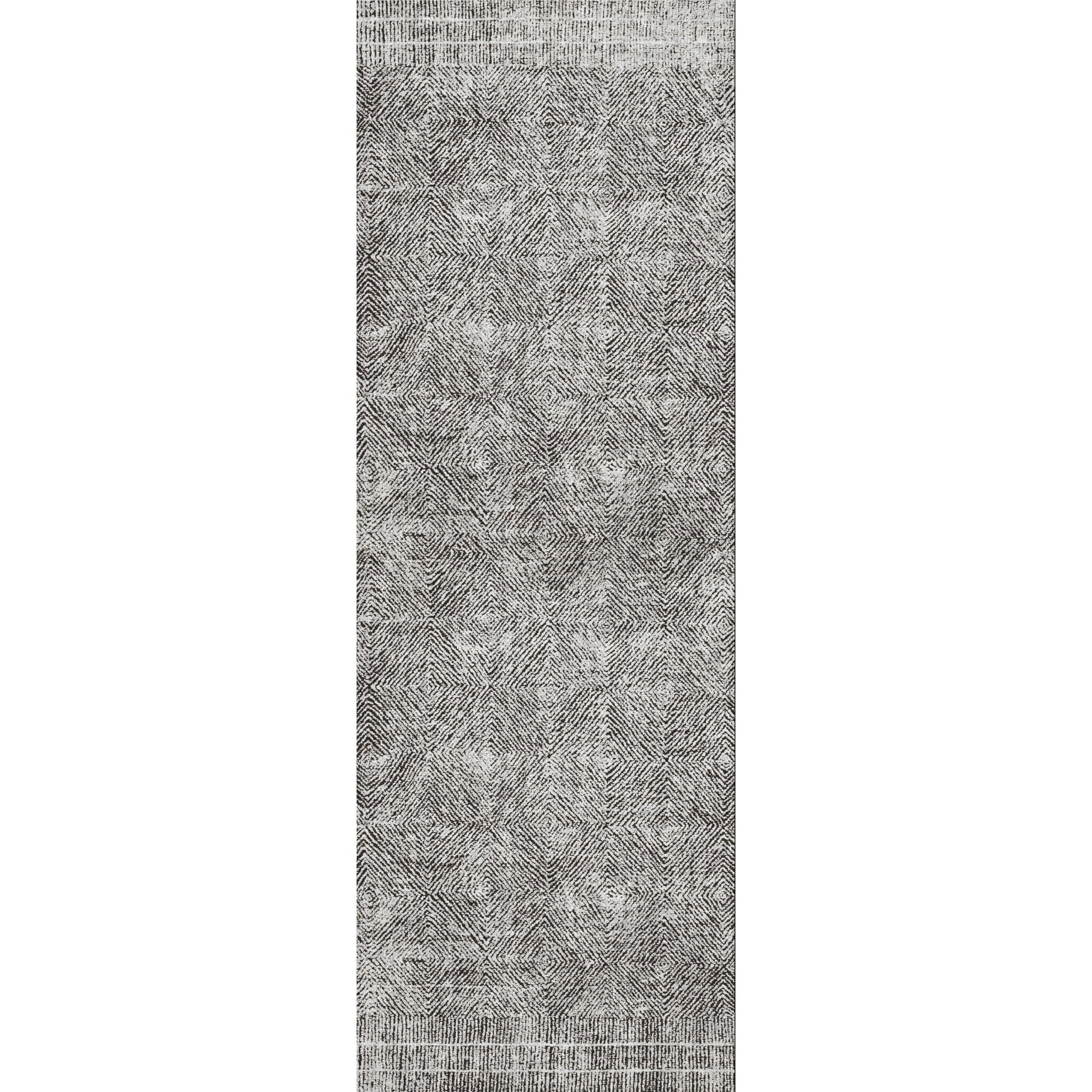 Contemporary Lauro Grey Runner - Washable Rug - Rugs a Million