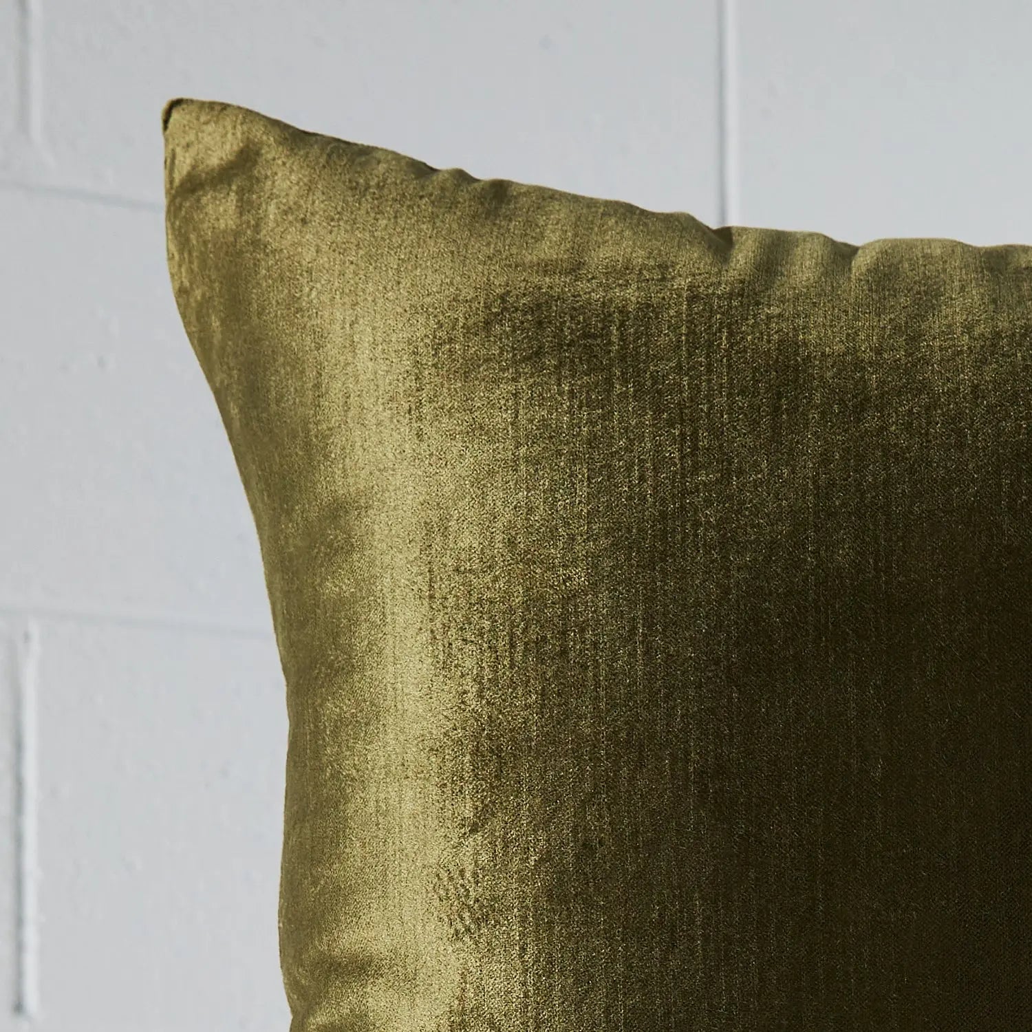 Cotton Viscose Cushion Olive - Cushion - Rugs a Million