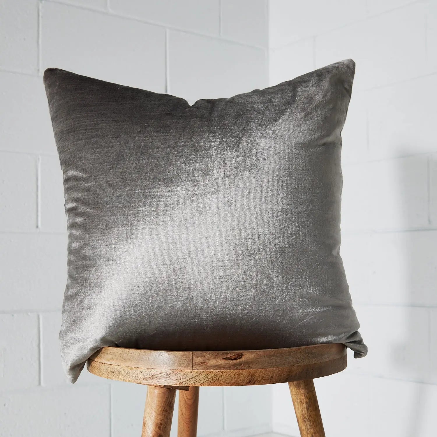 Cotton Viscose Cushion Silver - Cushion - Rugs a Million