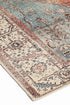 Distressed Vintage Belle Rust Blue Washable Rug - Washable Rug - Rugs a Million