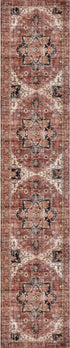 Distressed Vintage Cezanne Terracotta Area Rug - Washable Rug - Rugs a Million