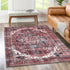 Distressed Vintage Cezanne Terracotta Area Rug - Washable Rug - Rugs a Million