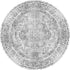 Distressed Vintage Chilaz Grey Round Rug - Washable Rug - Rugs a Million