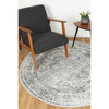 Distressed Vintage Chilaz Grey Round Rug - Washable Rug - Rugs a Million