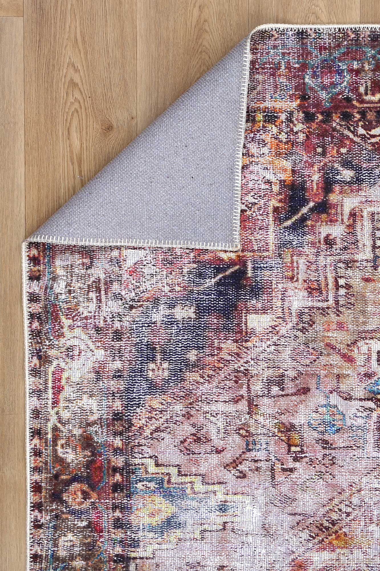 Distressed Vintage Derya Multi Area Rug - Washable Rug - Rugs a Million