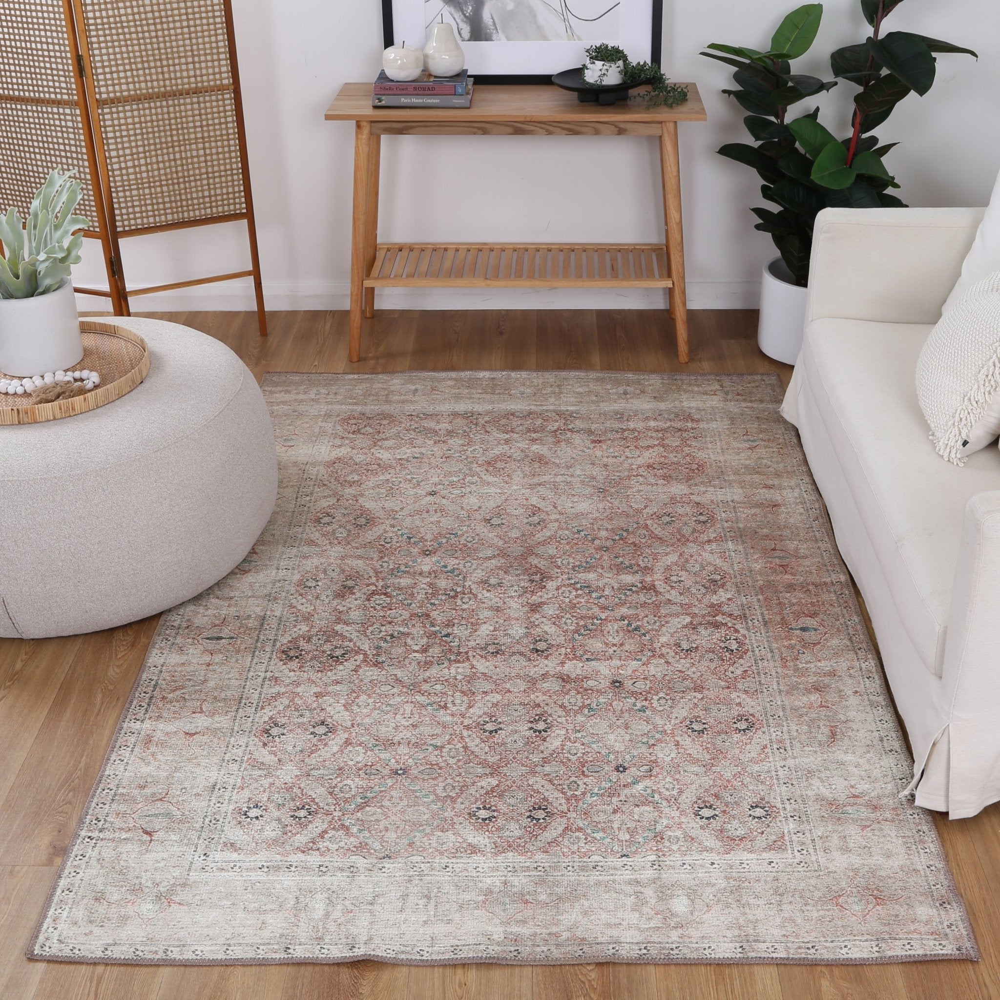 Distressed Vintage Levent Area Rug - Washable Rug - Rugs a Million