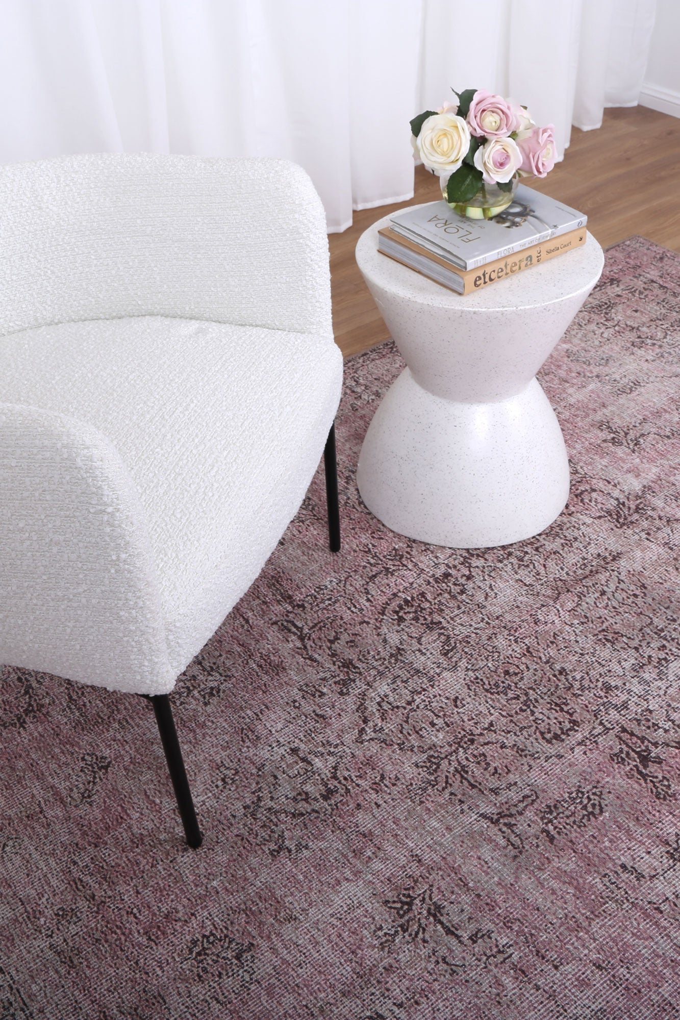 Germain Rose Washable Rug - Washable Rug - Rugs a Million