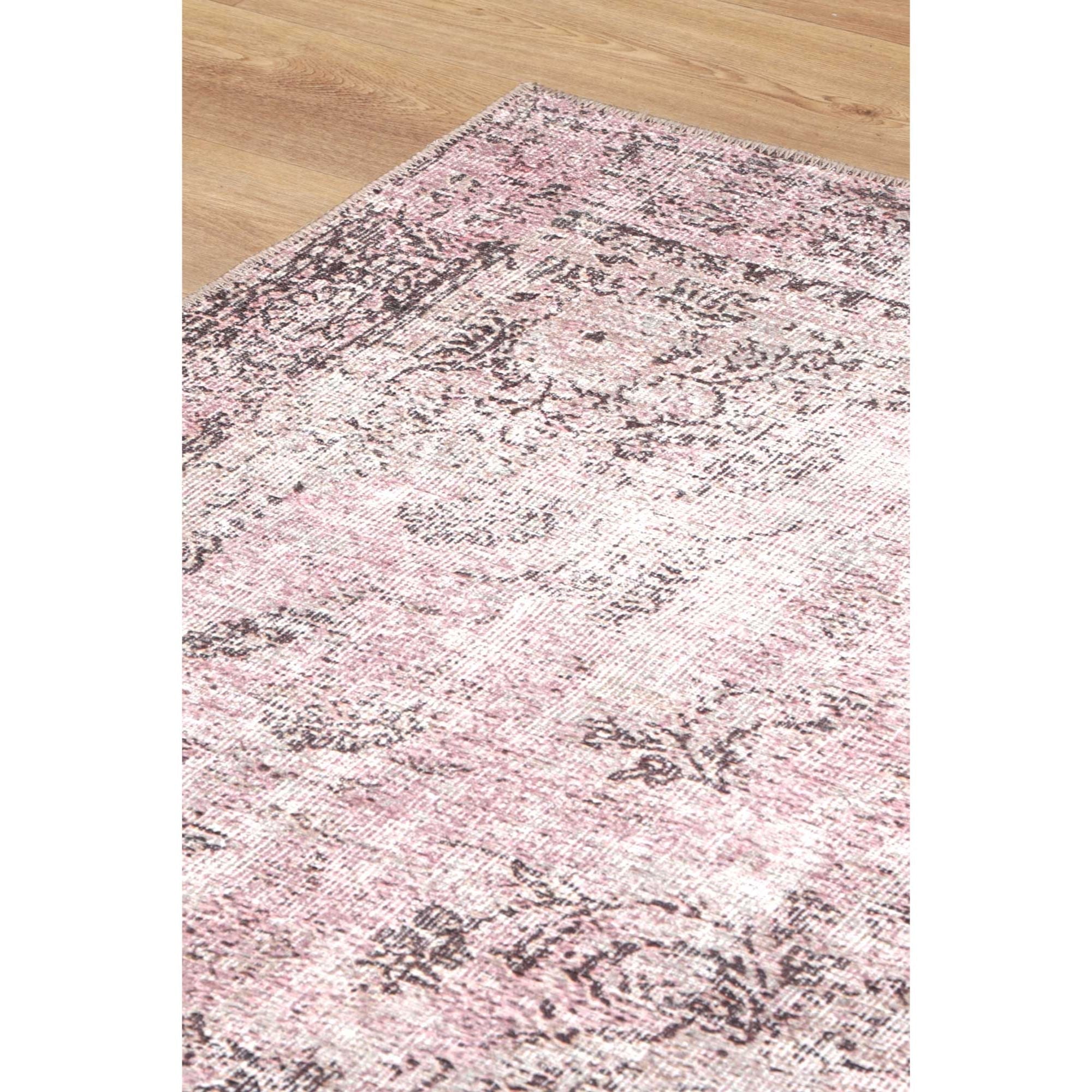 Germain Rose Washable Runner - Washable Rug - Rugs a Million