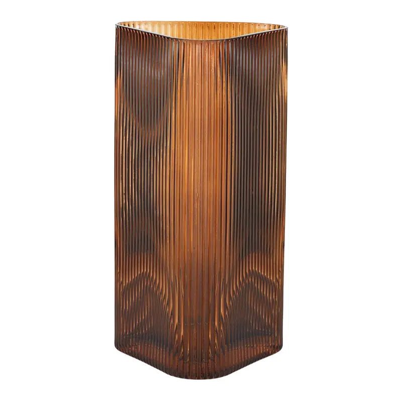 Glass Vase in Dark Amber - Vase - Rugs a Million