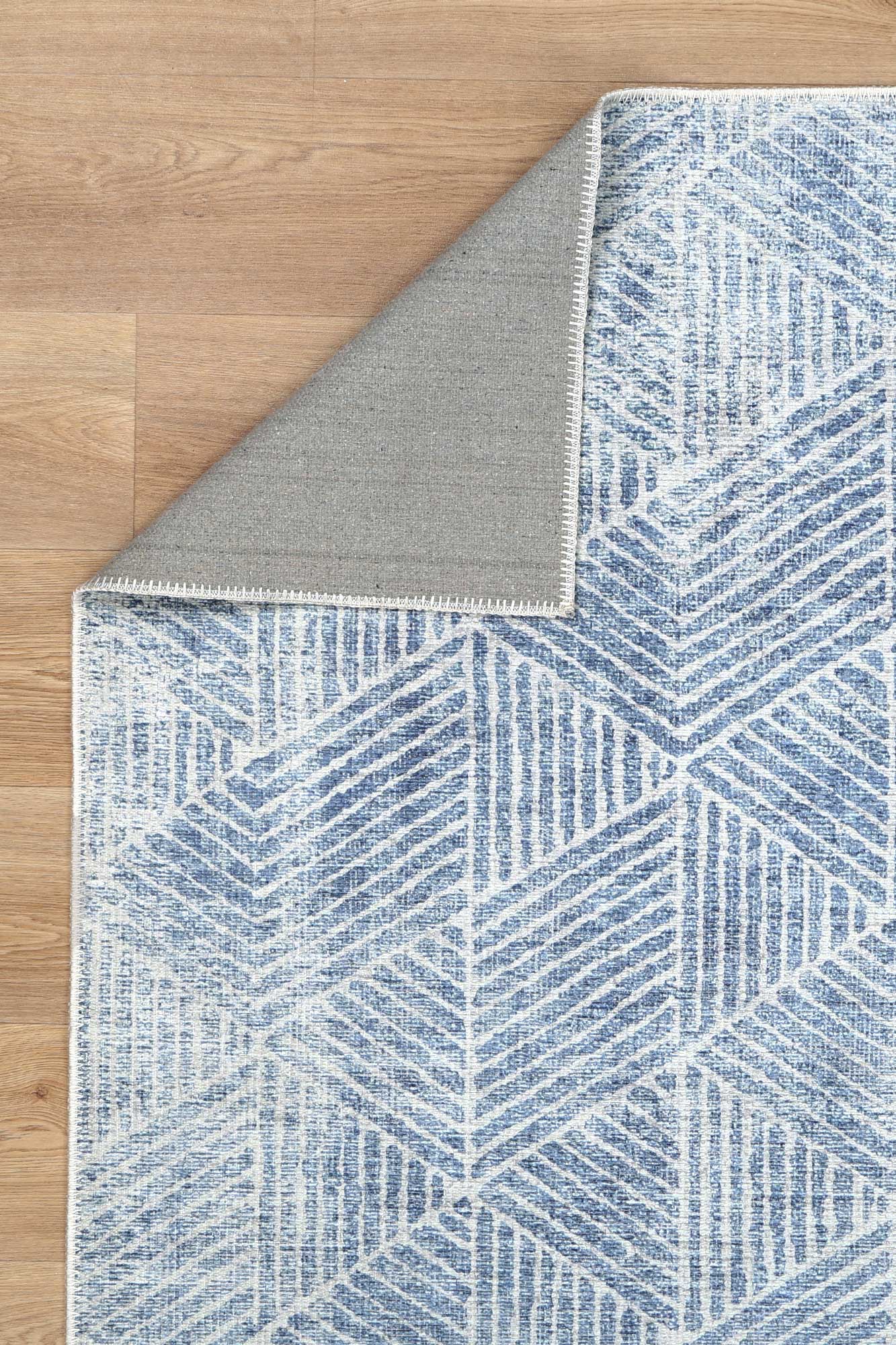 Greenport Blue Washable Rug - Washable Rug - Rugs a Million