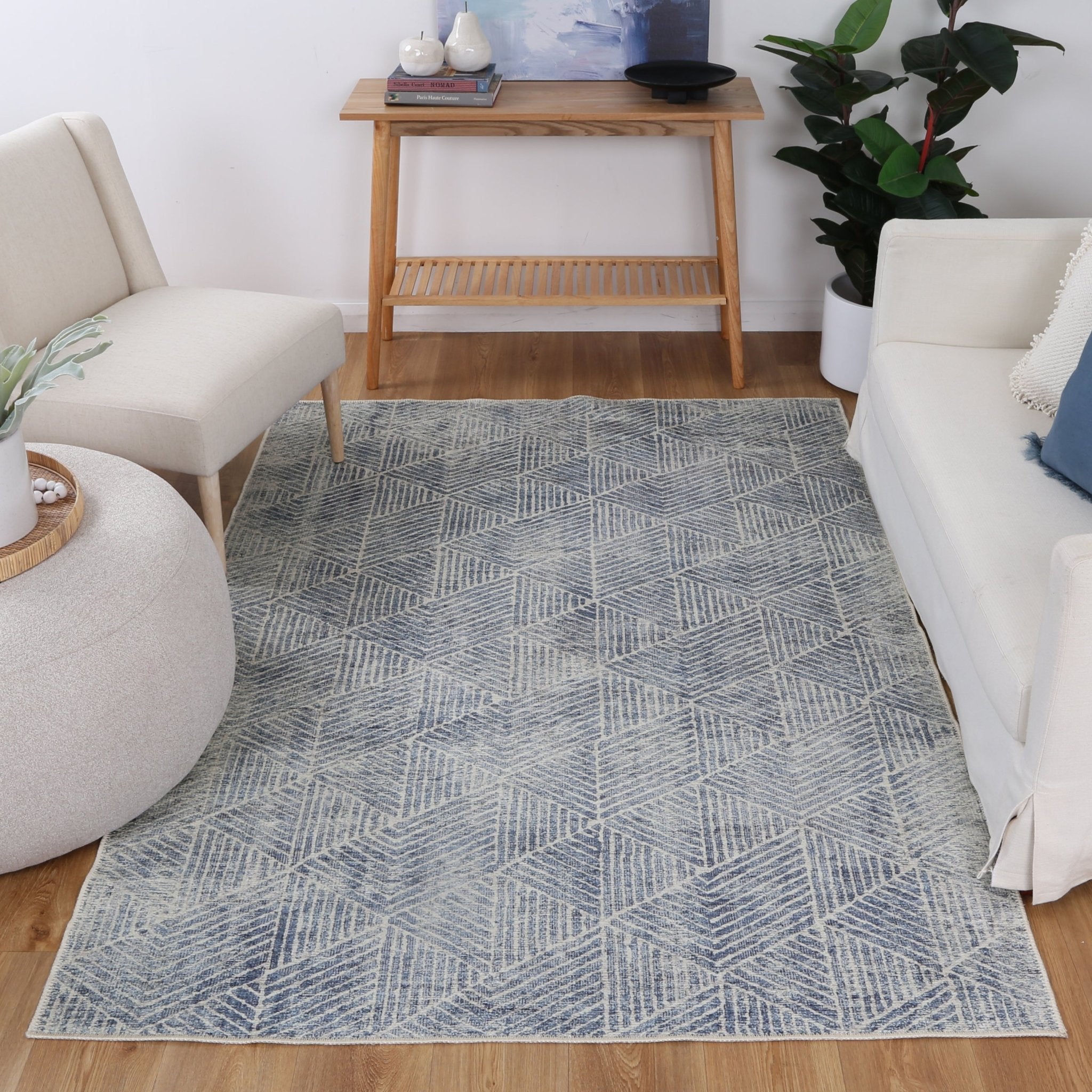 Greenport Blue Washable Rug - Washable Rug - Rugs a Million