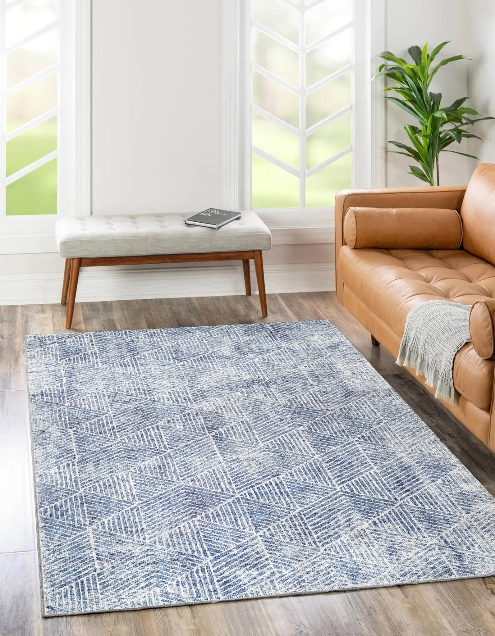 Greenport Blue Washable Rug - Washable Rug - Rugs a Million