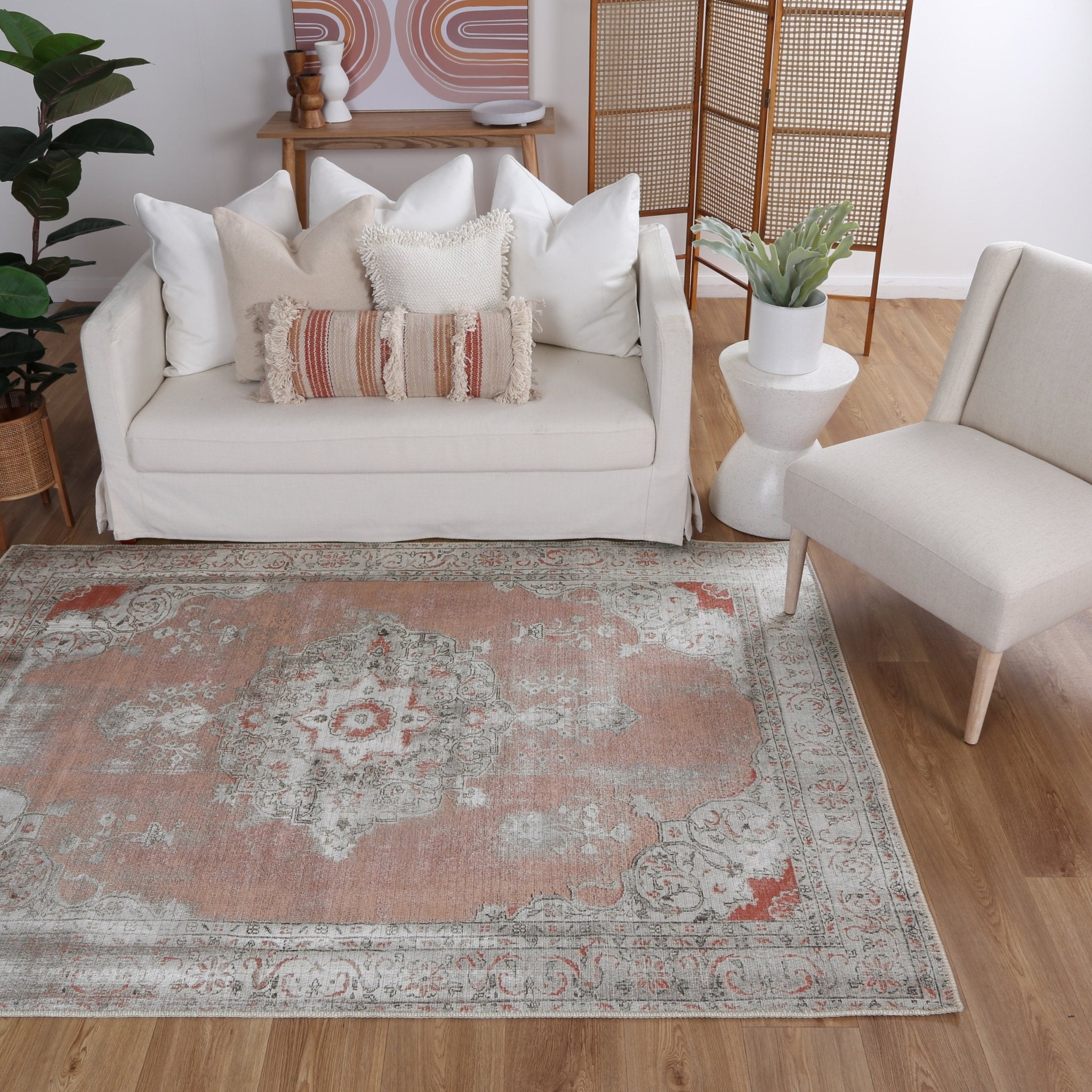 Isin Terracotta Washable Rug - Washable Rug - Rugs a Million