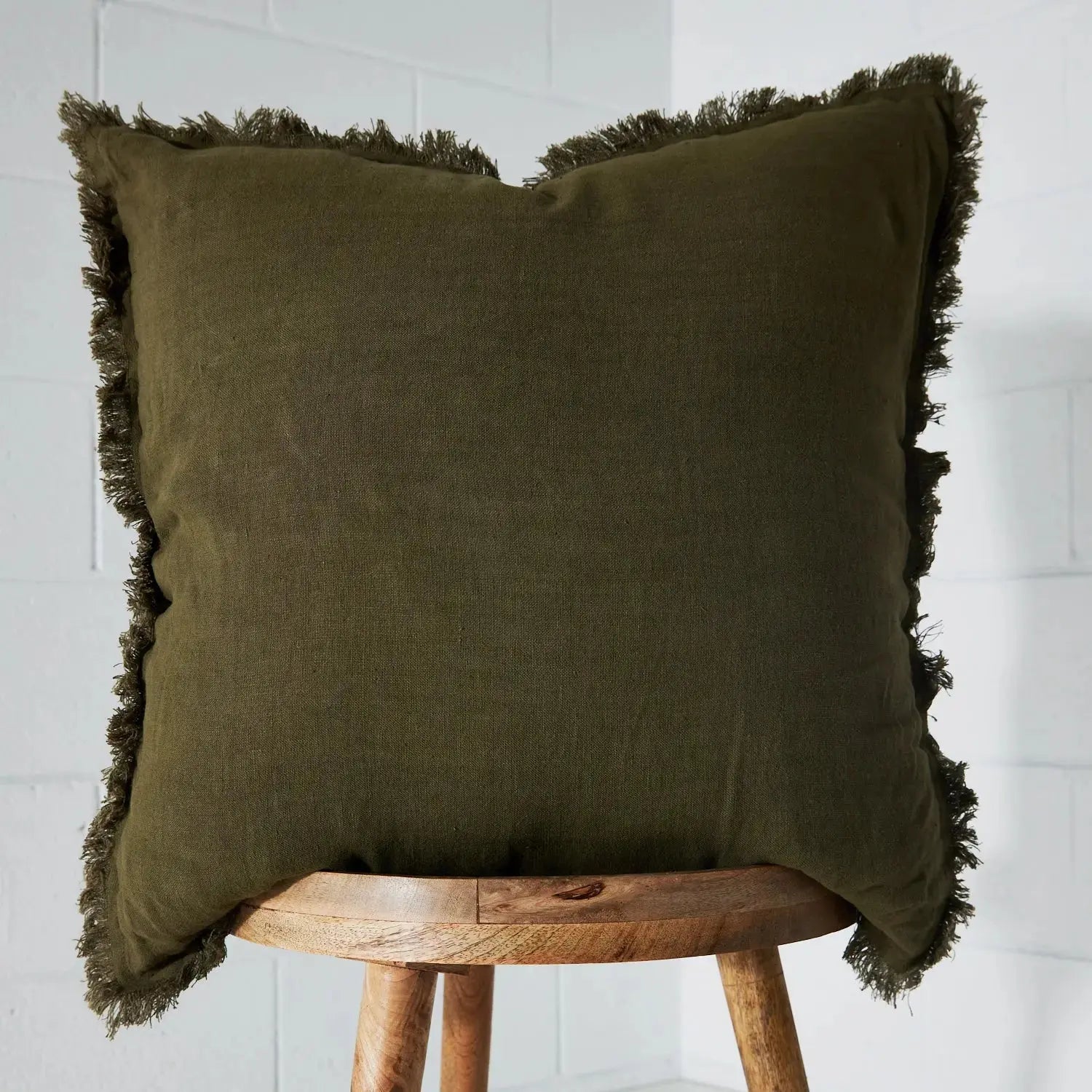 Linen Cushion Sage Green - Cushion - Rugs a Million