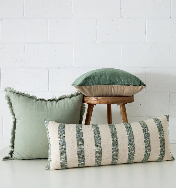 Linen Cushion Sage Green - Cushion - Rugs a Million