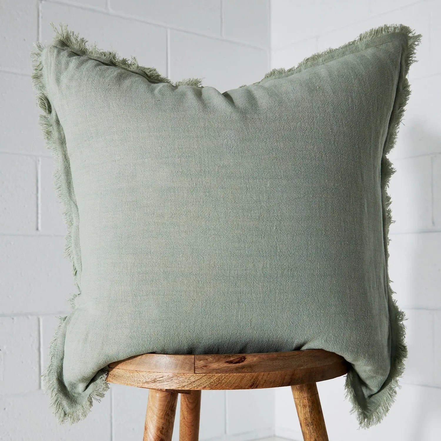 Linen Cushion Sage Green - Cushion - Rugs a Million