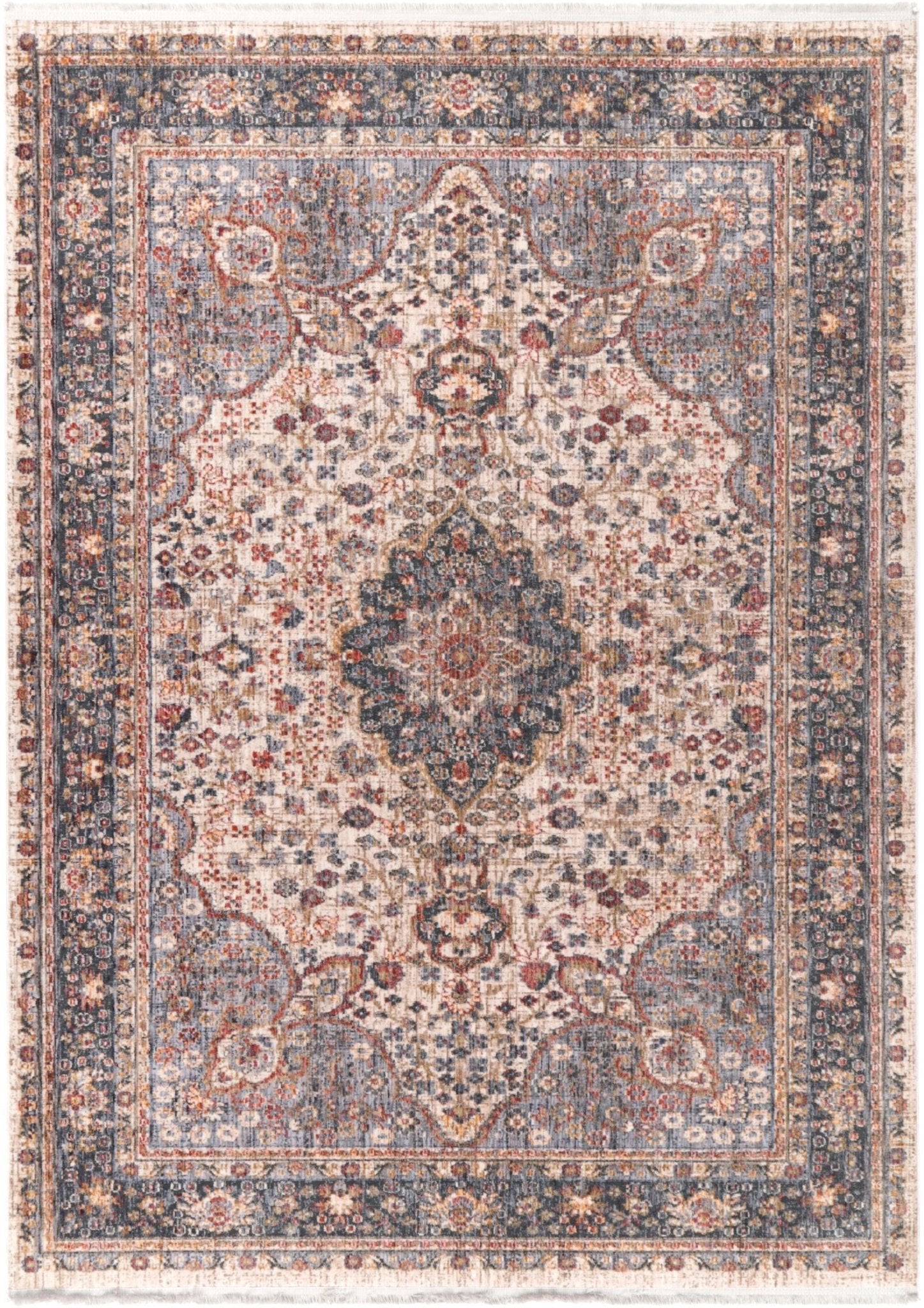 Malte Cream Red Transitional Rug - Area Rug - Rugs a Million