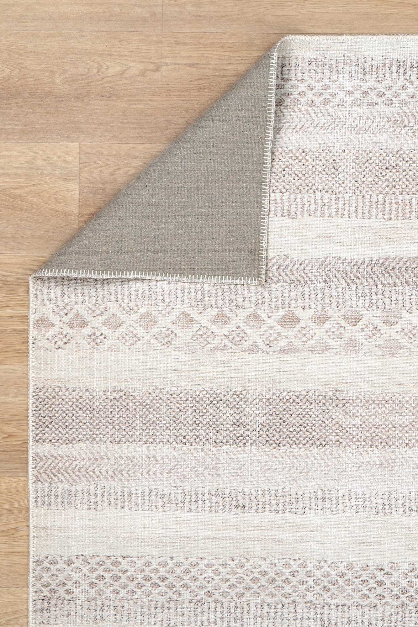 Mojave Lines Desert Beige Washable Rug - Washable Rug - Rugs a Million