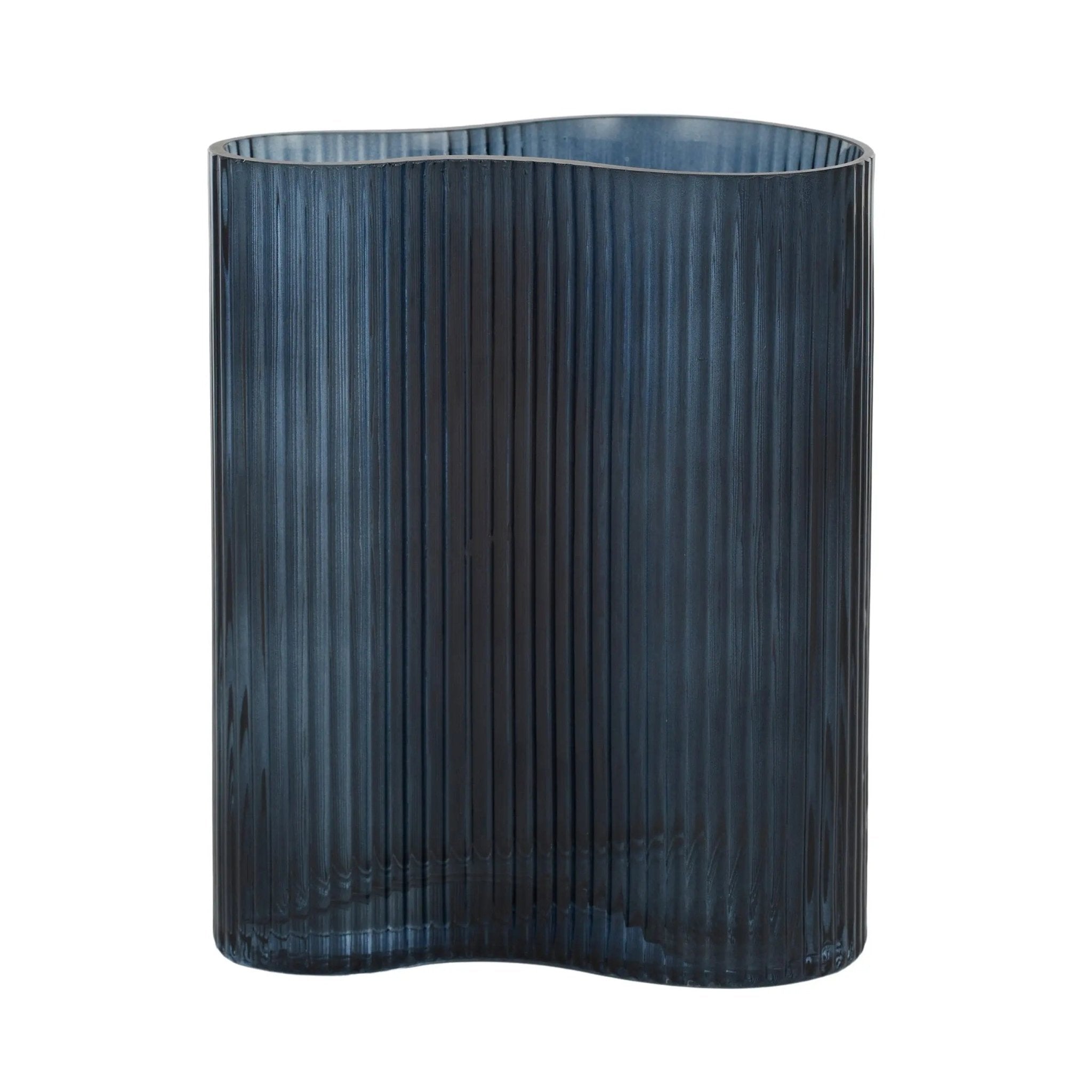 Navy Glass Vase - Vase - Rugs a Million