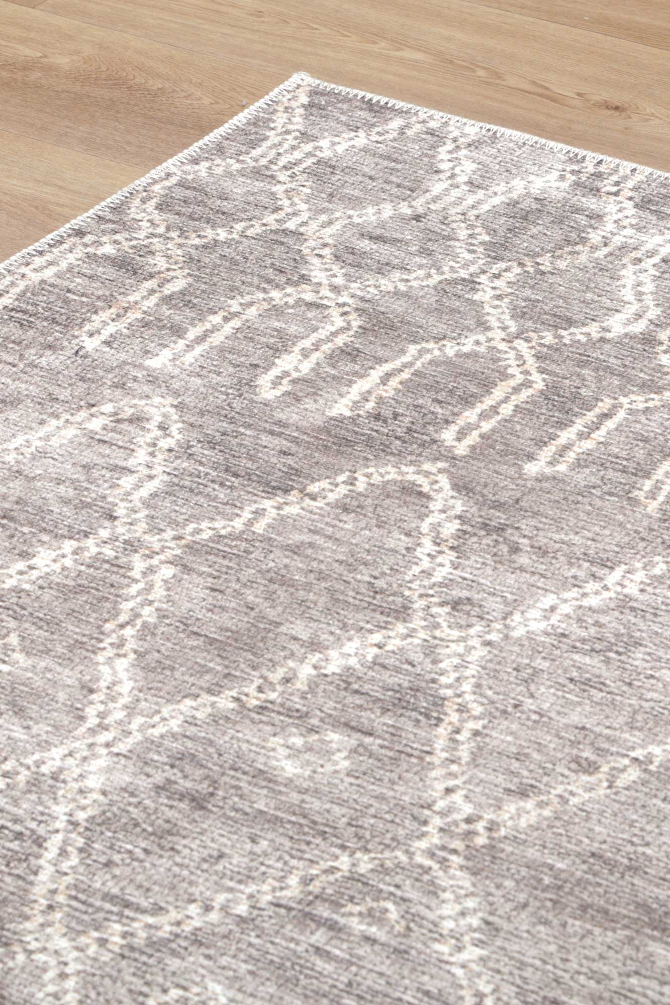 Nordic Nahla Beige Washable Runner - Washable Rug - Rugs a Million