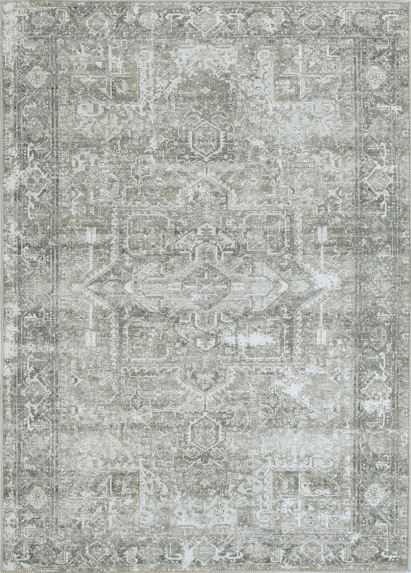 Nuzi Neutral Washable Rug - Washable Rug - Rugs a Million