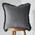 Oversized Fringed Velvet Cushion Chocolate - Cushion - Rugs a Million