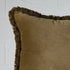 Oversized Fringed Velvet Cushion Olive - Cushion - Rugs a Million