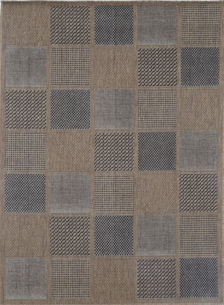 Sisalo Beige Patchwork Square Shape Patterned Ikat Rug - Runner - Rugs a Million