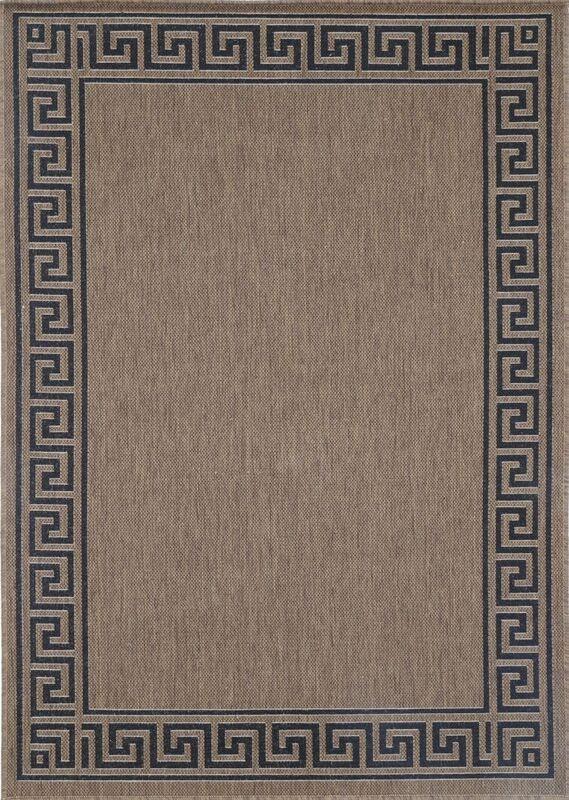 Sisalo Brown Beige Bordered Patterned Rug - Runner - Rugs a Million