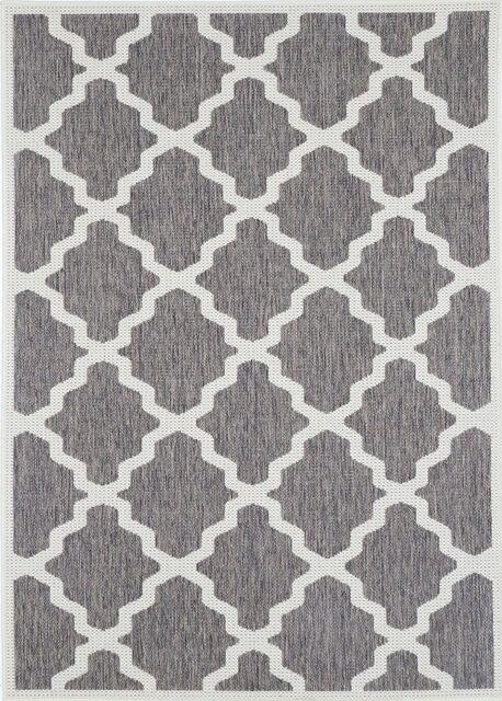 Sisalo Grey and Cream Geometric Rug - Runner - Rugs a Million